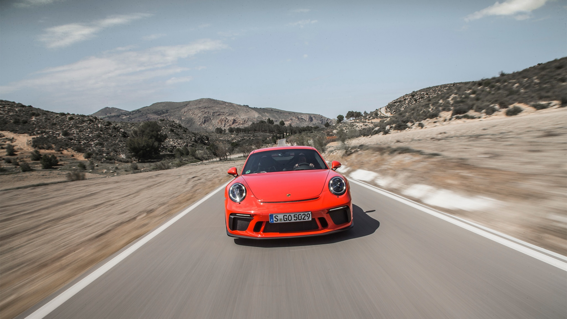 Обои Порше, авто, спорткар, Порше 911 ГТ3 2018, дорога в разрешении 1920x1080