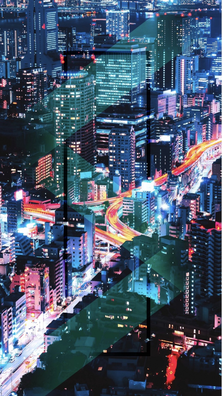 Обои город, арт, здание, небоскреб, башня в разрешении 720x1280