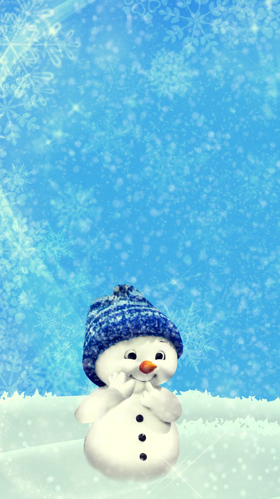 Обои Снеговик, Рождественский день, снег, зима, замораживание в разрешении 1080x1920