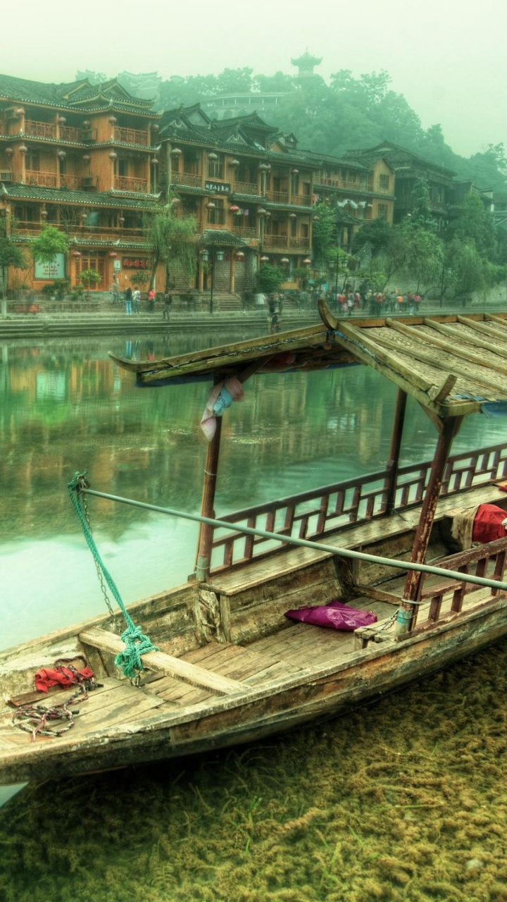 Обои перевозка воды, лодка, реки, судно, вода в разрешении 720x1280