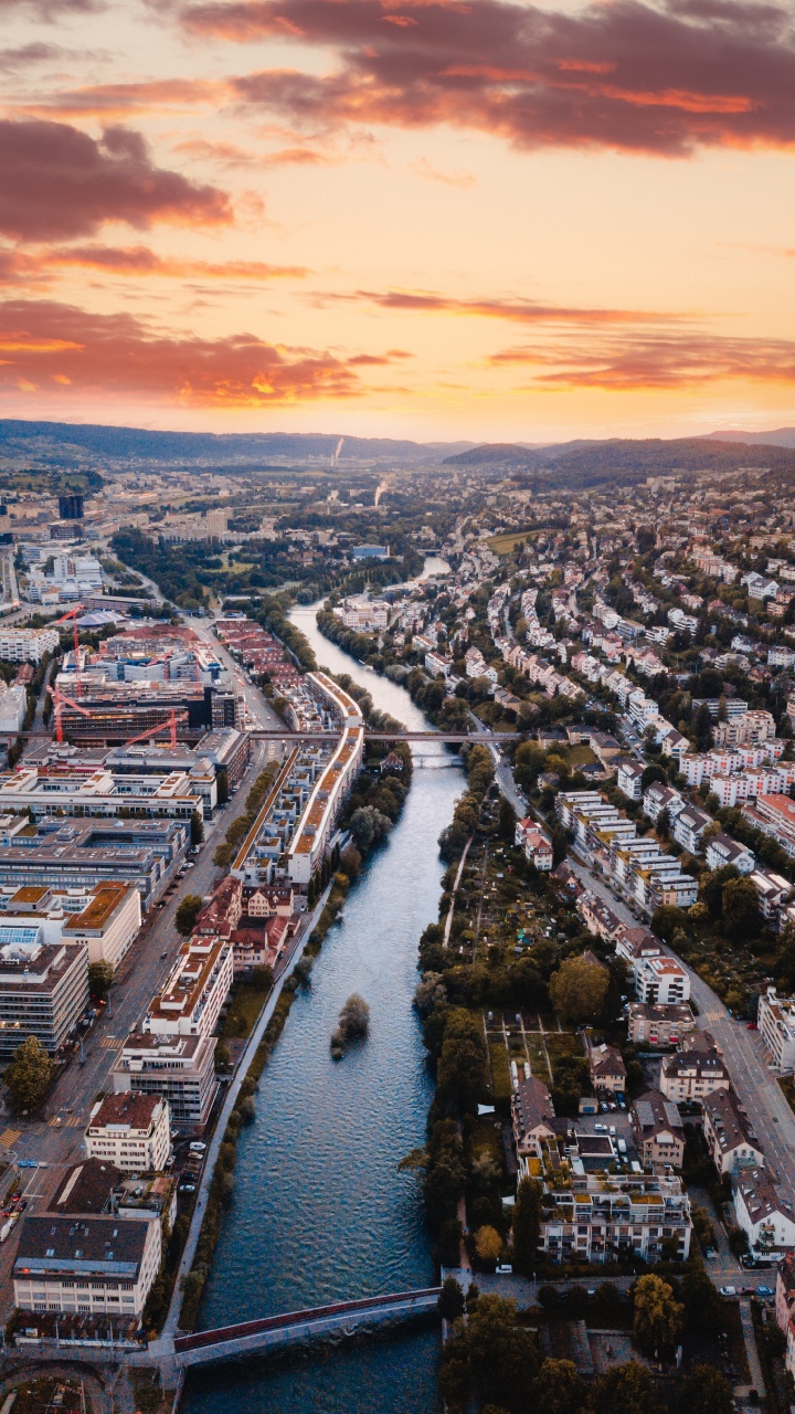 Обои небо, водный путь, городской район, городской пейзаж, вода в разрешении 720x1280