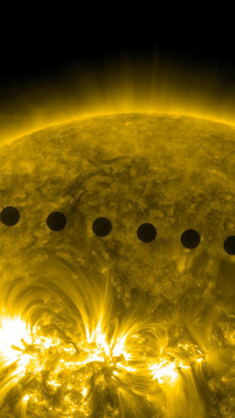 Обои земля, Венера, Обсерватория Солнечной Динамики, транзит, планета в разрешении 750x1334