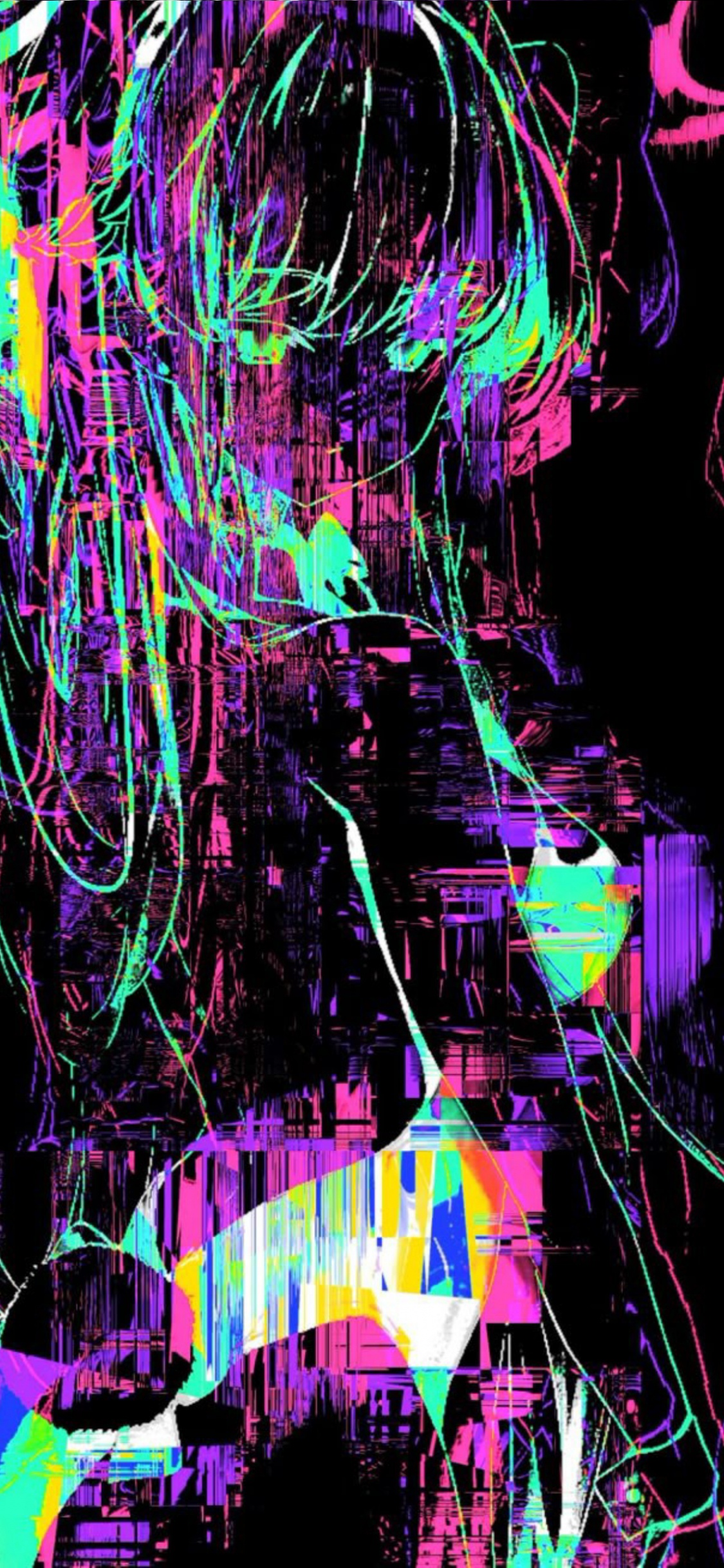 Обои свет, графический дизайн, арт, Глитч-арт в разрешении 1125x2436