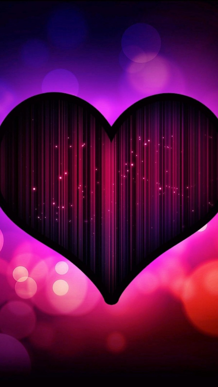Обои сердце, роман, розовый, пурпур, любовь в разрешении 750x1334