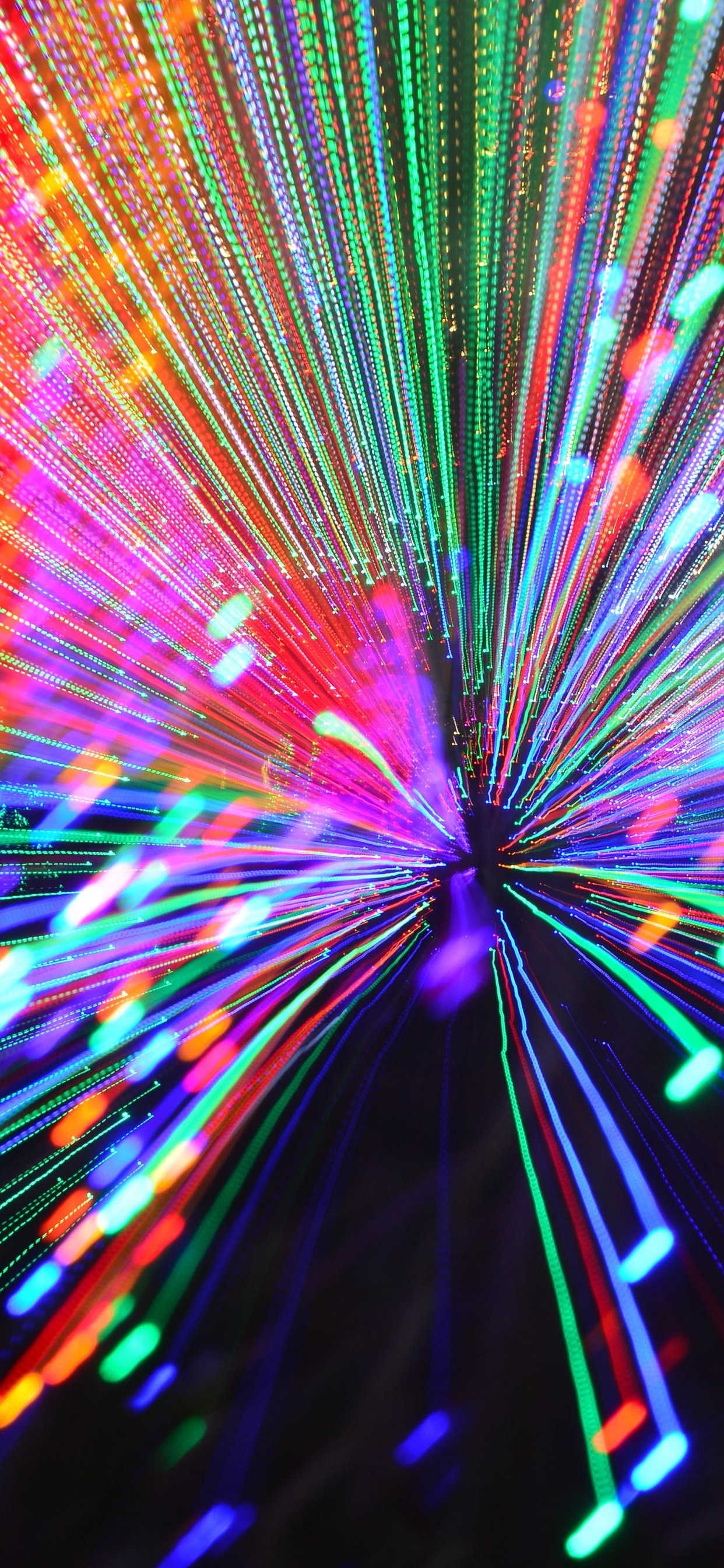 Обои свет, освещение, симметрия, Рождественские огни, развлечение в разрешении 1242x2688