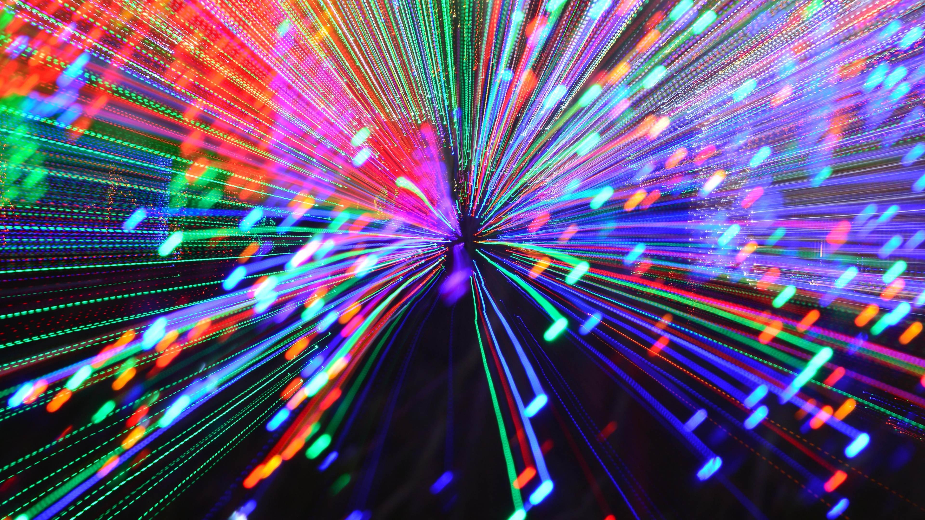 Обои свет, освещение, симметрия, Рождественские огни, развлечение в разрешении 3840x2160