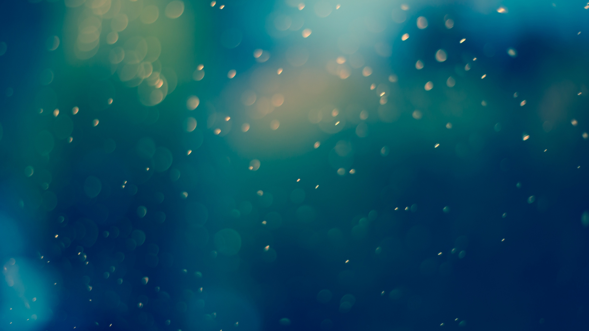 Обои боке, синий, Аква, бирюза, вода в разрешении 1920x1080