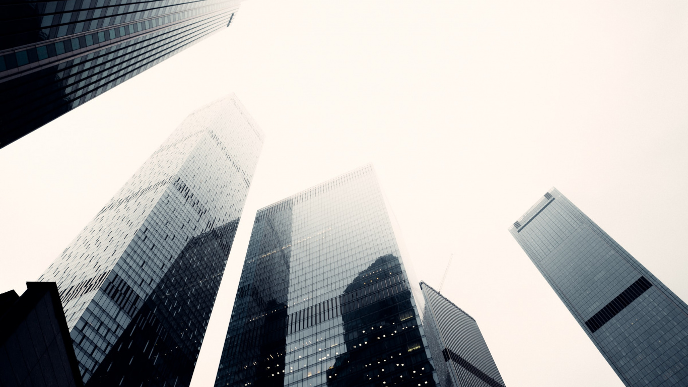 Обои небоскреб, архитектура, здание, высотное здание, дневное время в разрешении 1366x768