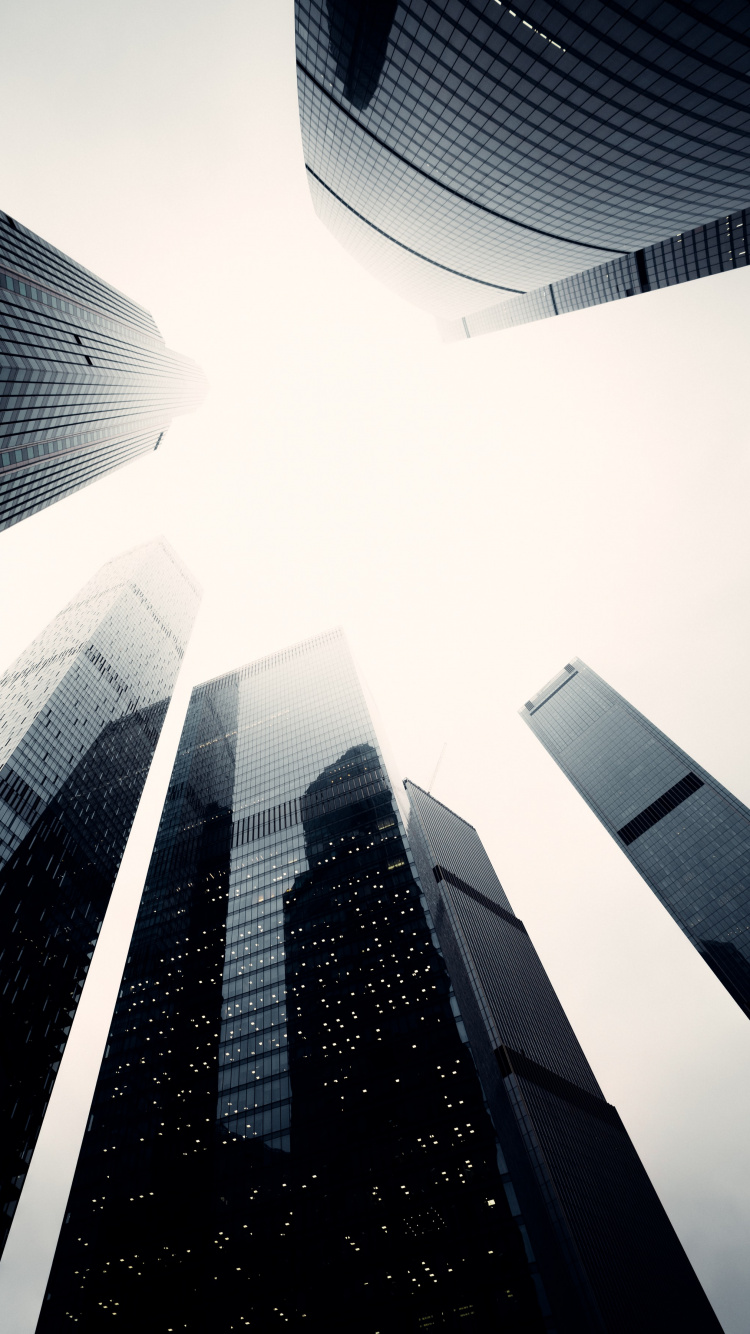 Обои небоскреб, архитектура, здание, высотное здание, дневное время в разрешении 750x1334