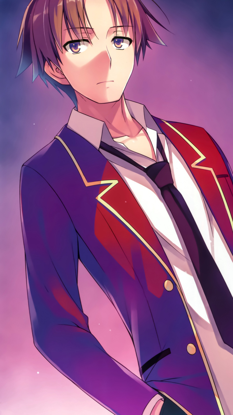 Обои класс элиты, киётака аянокодзи, мультик, школа, мультфильм в разрешении 750x1334