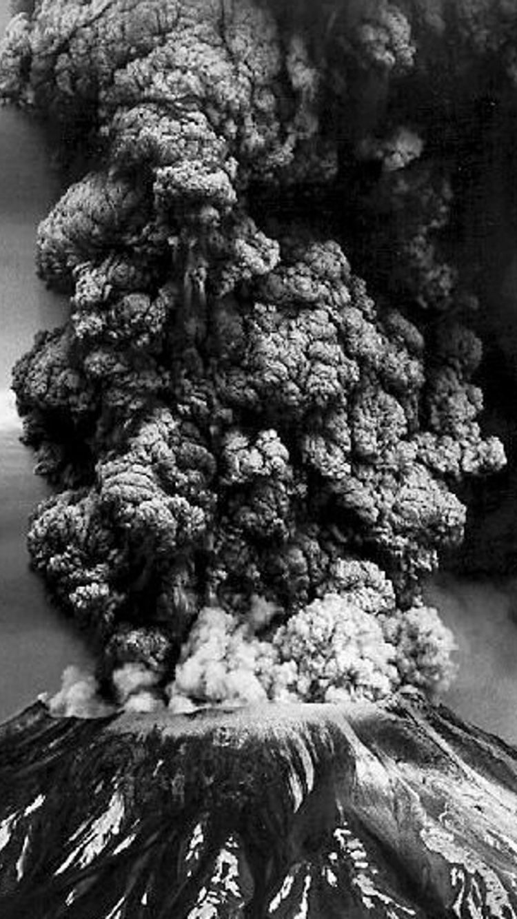 Обои гора Сент-Хеленс 1980, Извержение 1980 года горы Сент-Хеленс, вулкан, типы вулканических извержений, вулканического рельефа в разрешении 750x1334