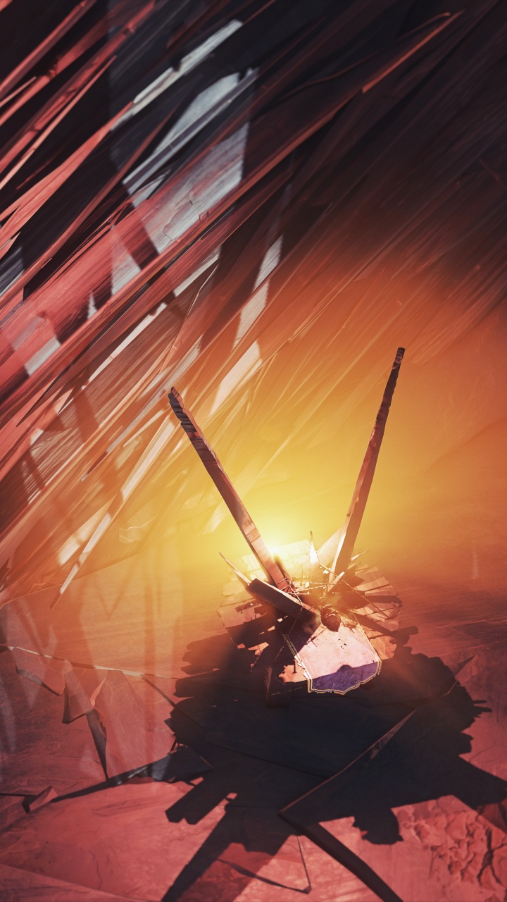 Обои вымышленный персонаж, огонь, playstation 4, космос, игра в разрешении 720x1280