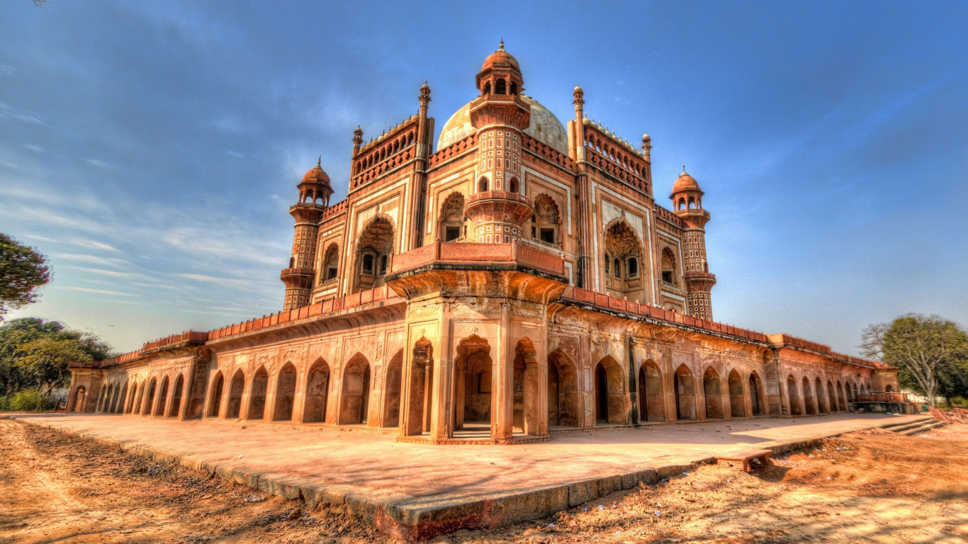 Обои safdarjungs могила, ориентир, историческое место, классическая архитектура, достопримечательность в разрешении 1366x768