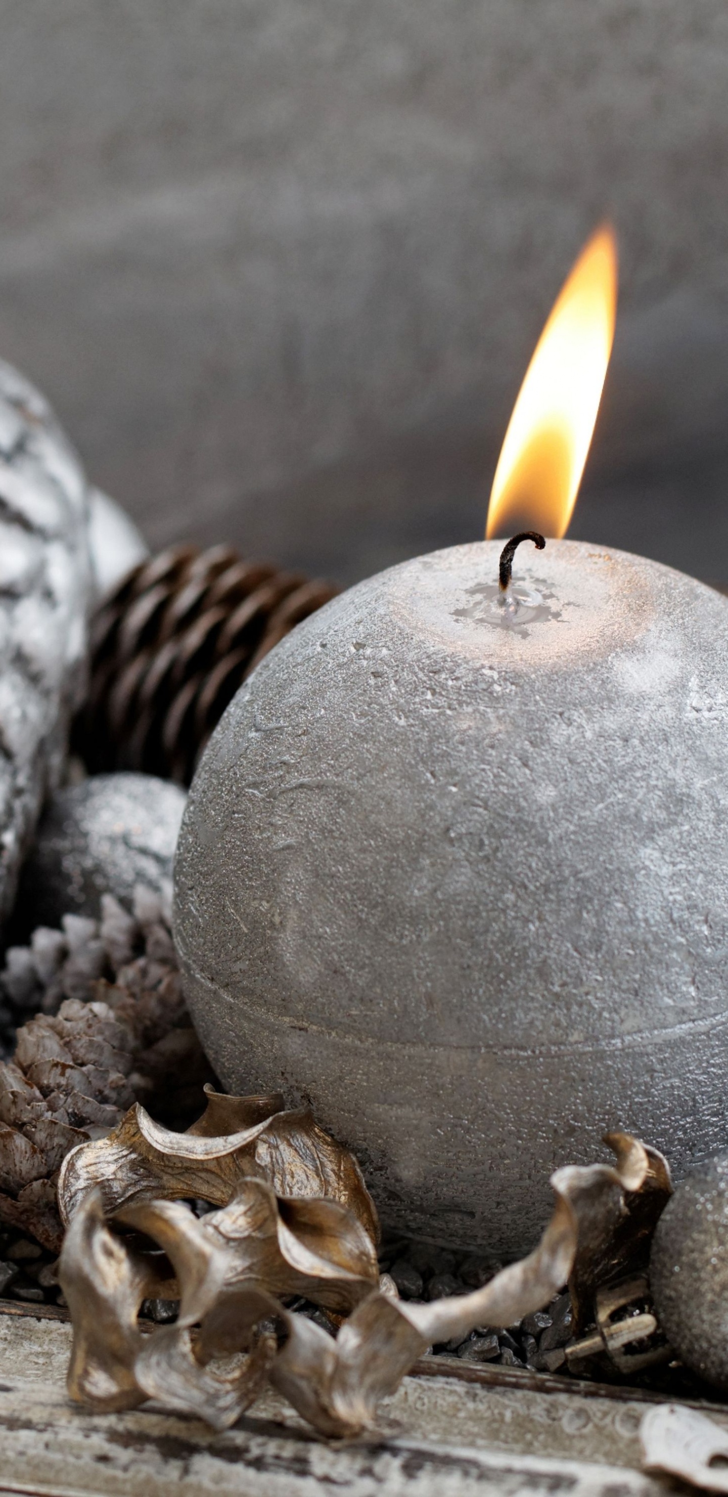 Обои свеча, Рождественские украшения, Бриколаж, ребенок, взрослый в разрешении 1440x2960