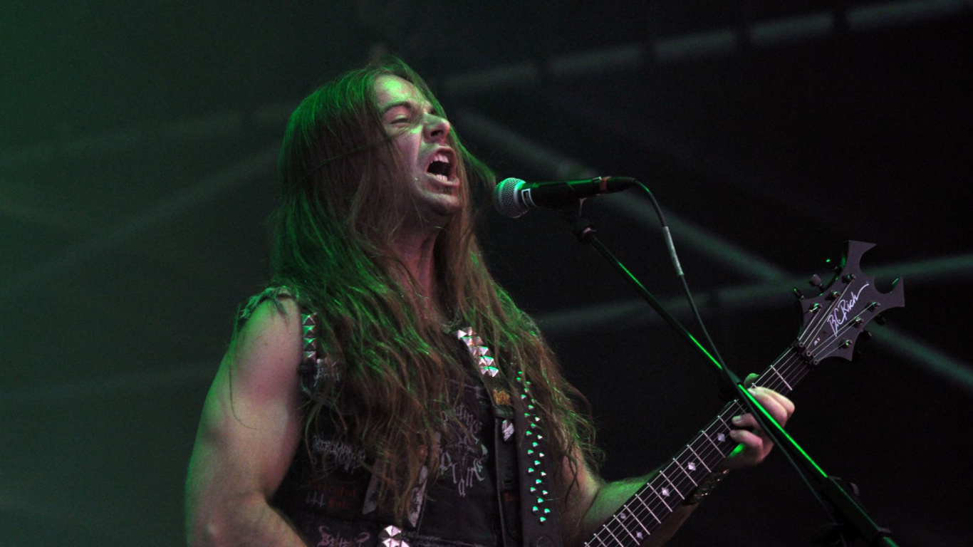 Обои пение, басгитара, рокконцерт, гитара, музыкант в разрешении 1366x768