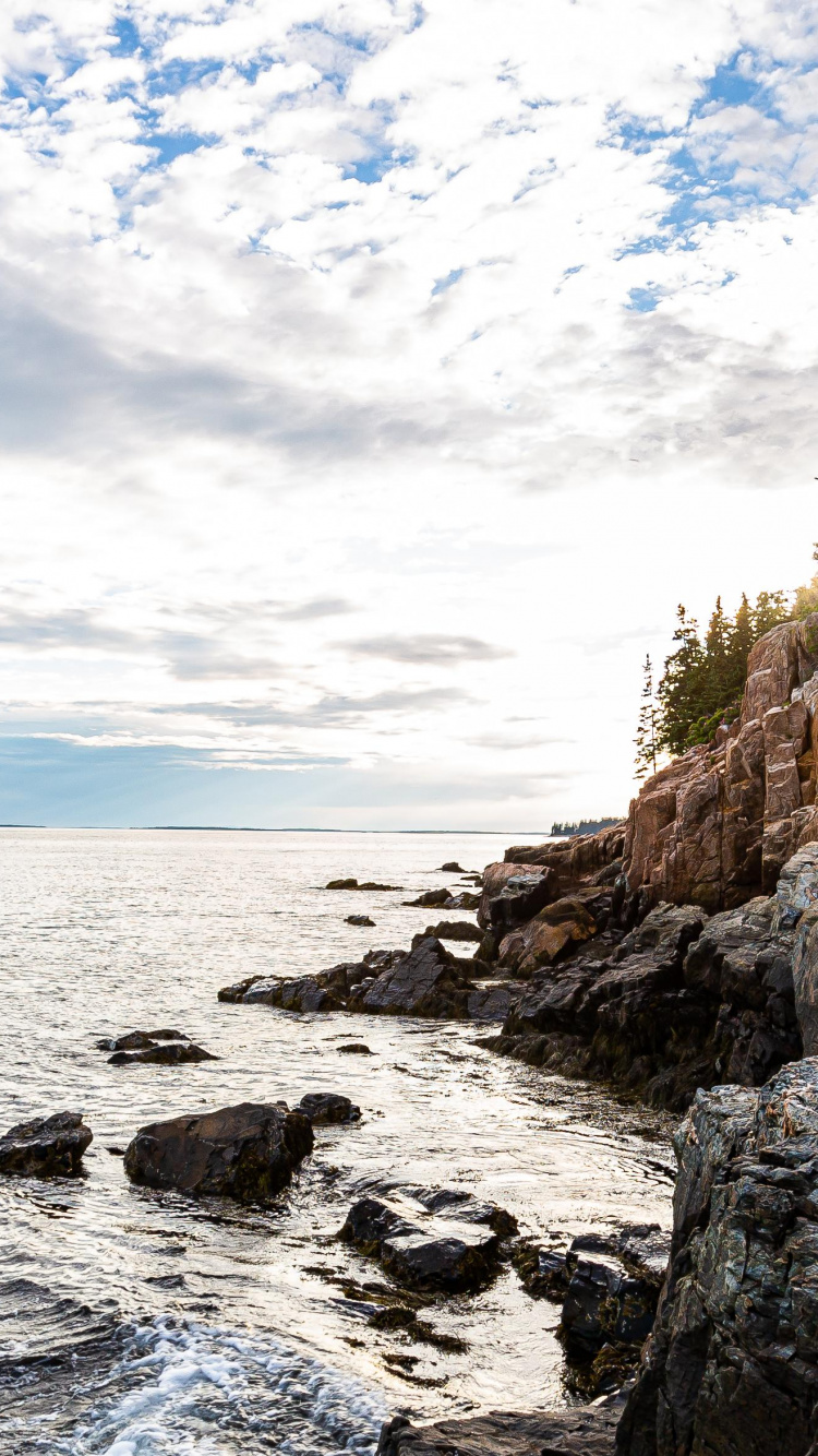 Обои море, облако, вода, окно, лазурный в разрешении 750x1334