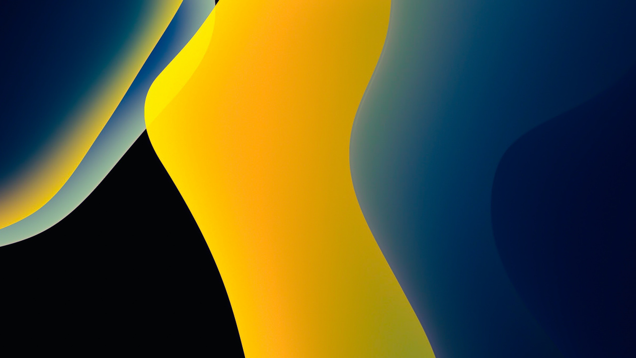 Обои атмосфера, лазурный, Оранжевый цвет, арт, линия в разрешении 1280x720