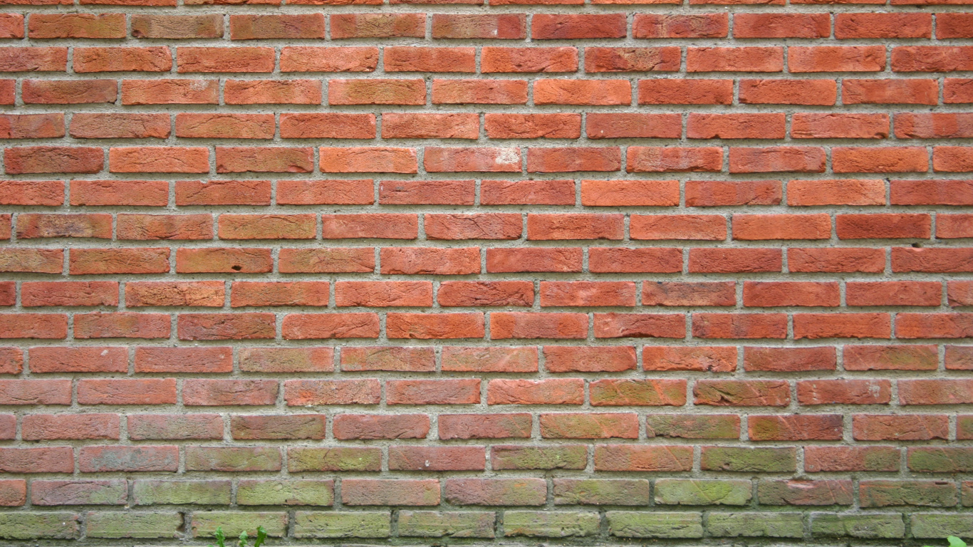 Обои кирпич, каменная стена, кирпичная кладка, стена, каменщик в разрешении 1366x768