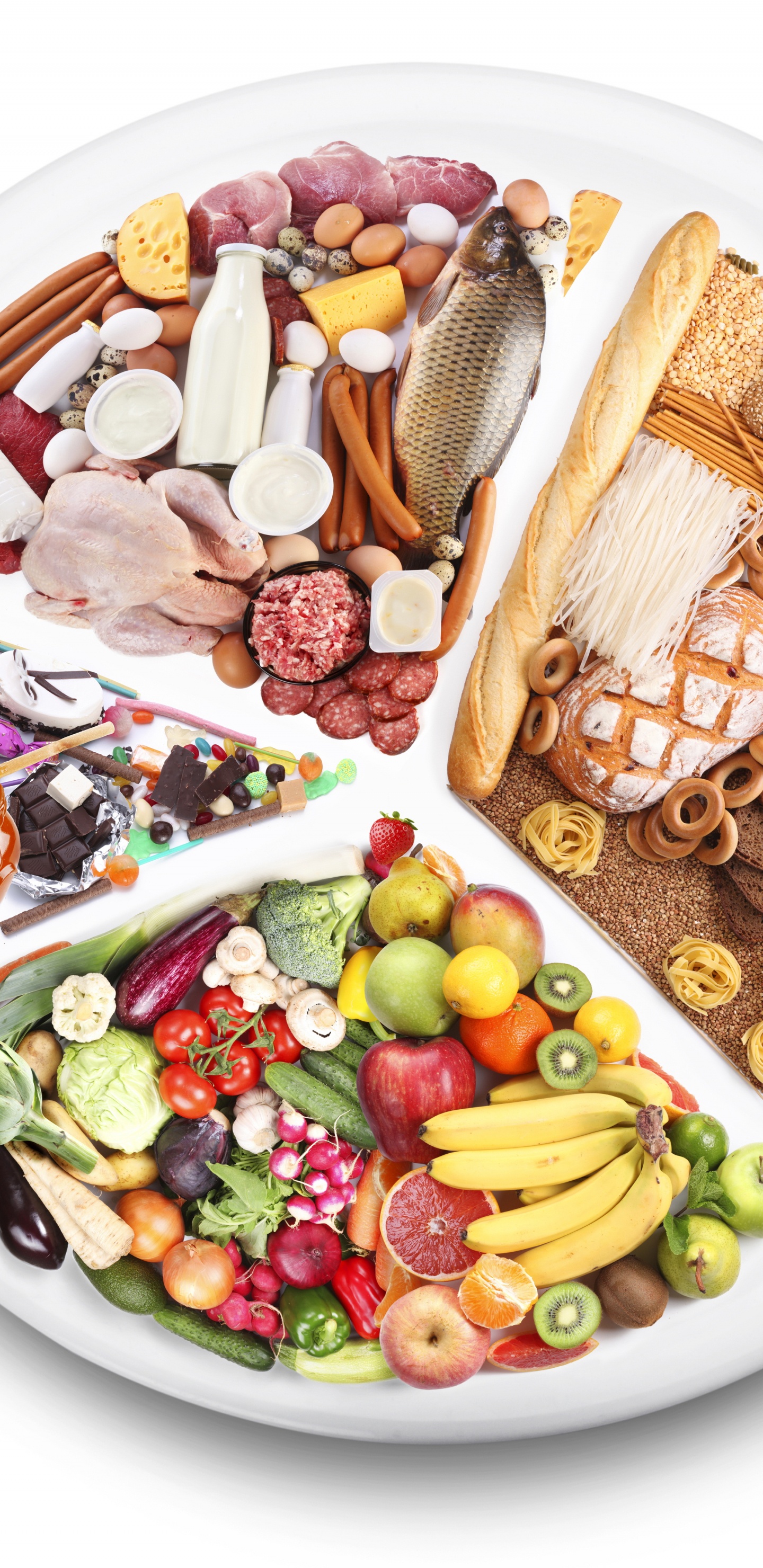 Обои овощ, пища, вегетарианская пища, нездоровая пища, привычная пища в разрешении 1440x2960