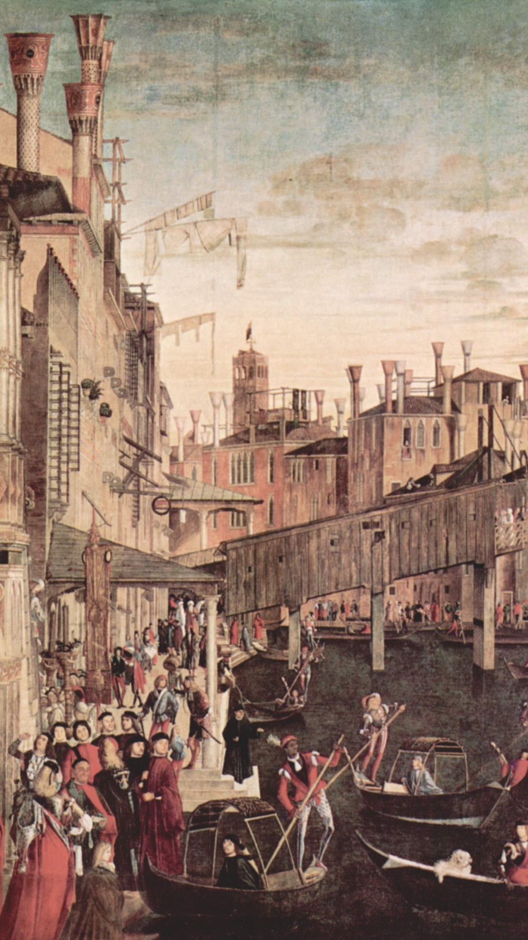 Обои художник, живопись, история, водный путь, паломник в разрешении 1080x1920