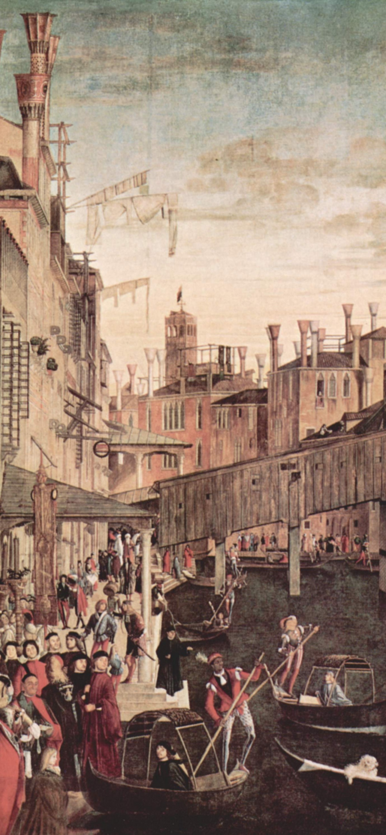 Обои художник, живопись, история, водный путь, паломник в разрешении 1242x2688