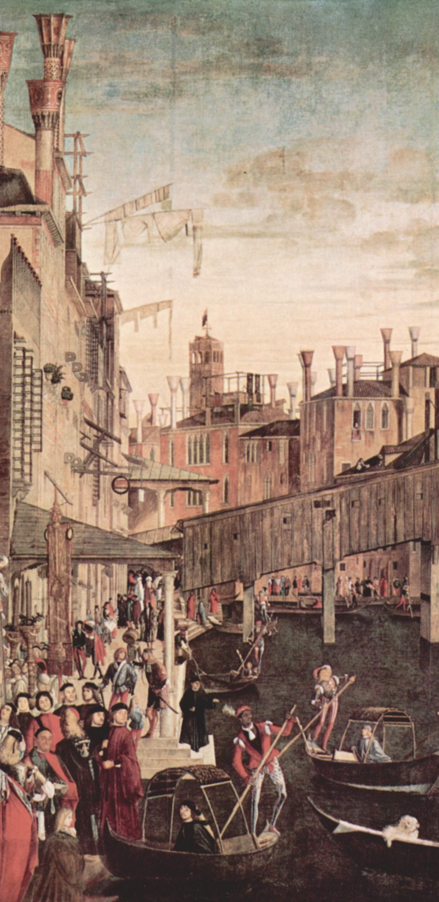 Обои художник, живопись, история, водный путь, паломник в разрешении 1440x2960