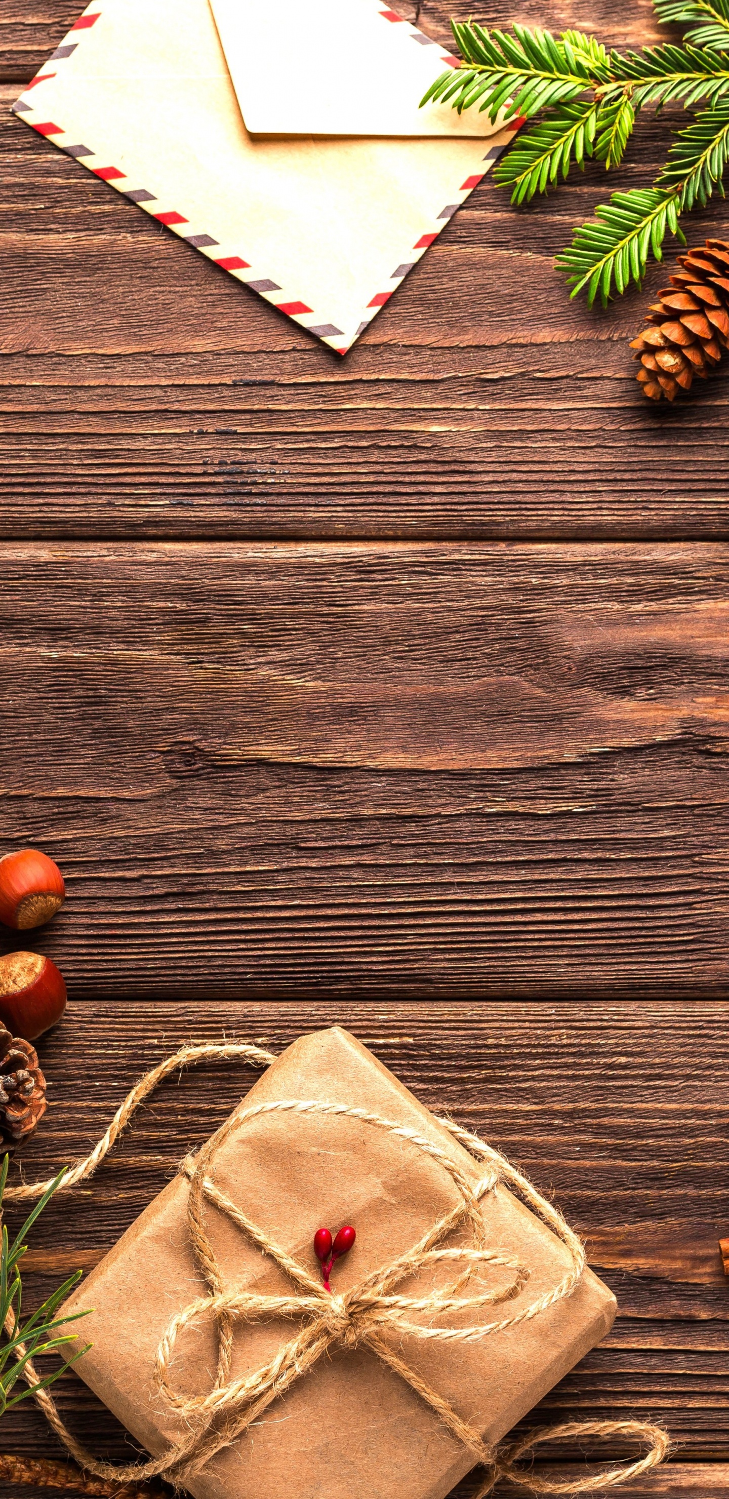 Обои праздник, Рождественский день, елка, Рождественские украшения, Новый год в разрешении 1440x2960