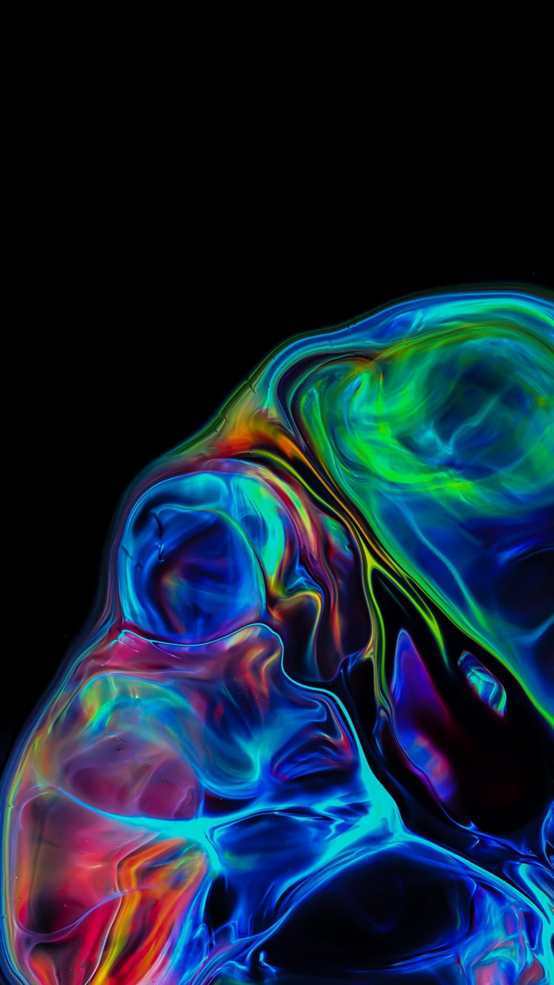 Обои фрактальное искусство, красочность, синий, электрик, Аква в разрешении 1080x1920