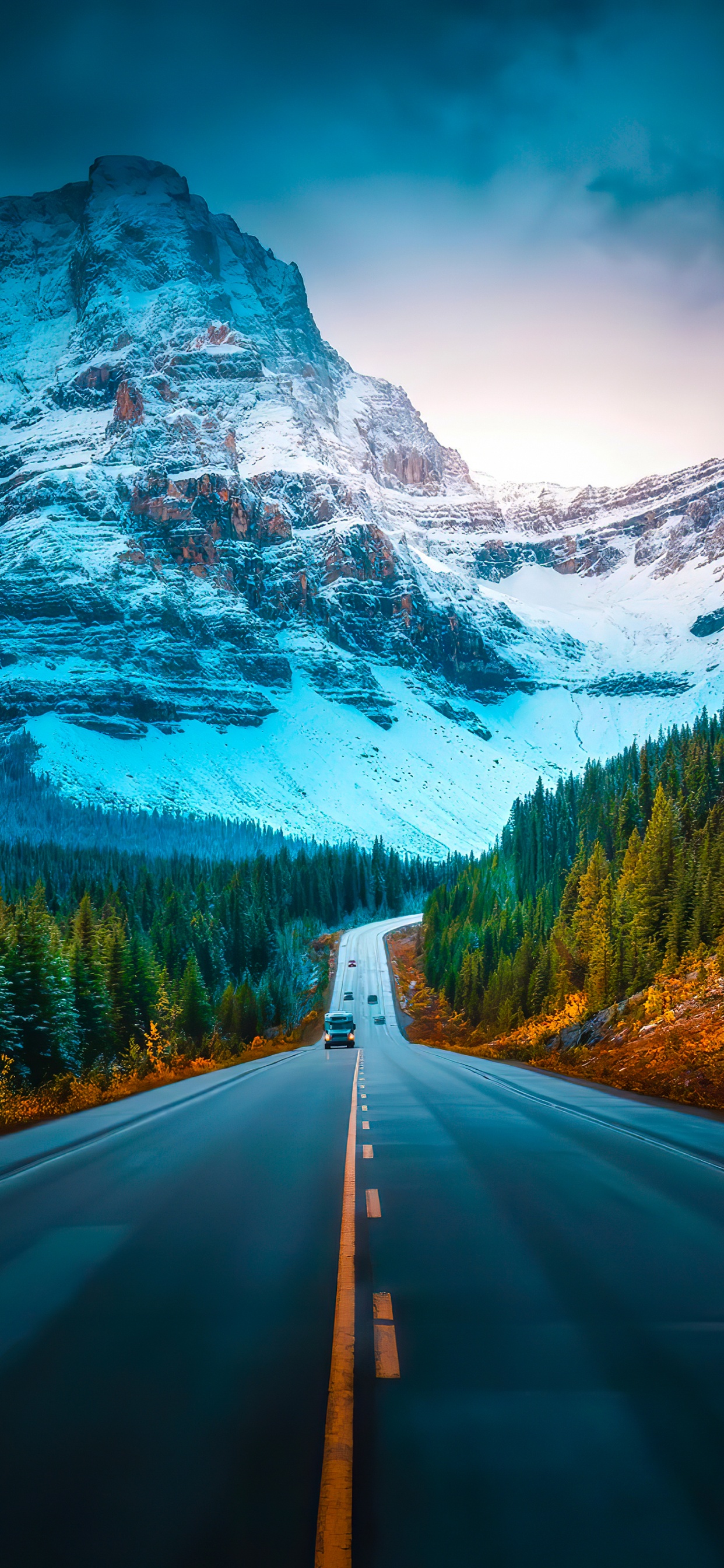 Обои яблоко, ios, гора, растение, облако в разрешении 1242x2688