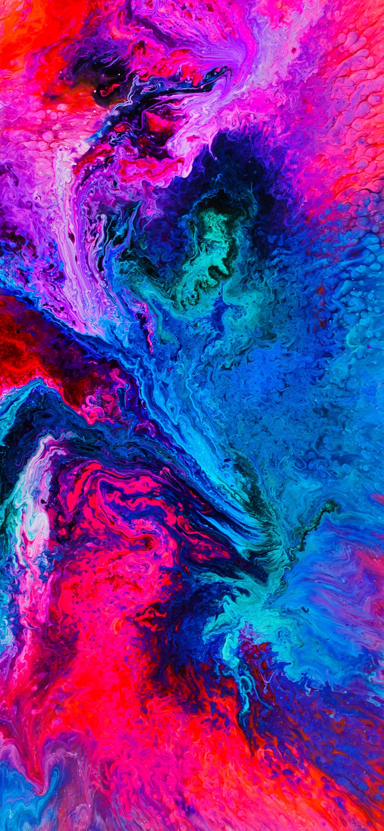 Обои живопись, визуальное искусство, акриловая краска, художественная краска, синий в разрешении 1242x2688