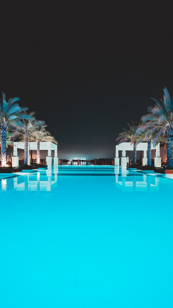 Обои Пальма, отпуск, досуг, прибежище, бирюза в разрешении 720x1280