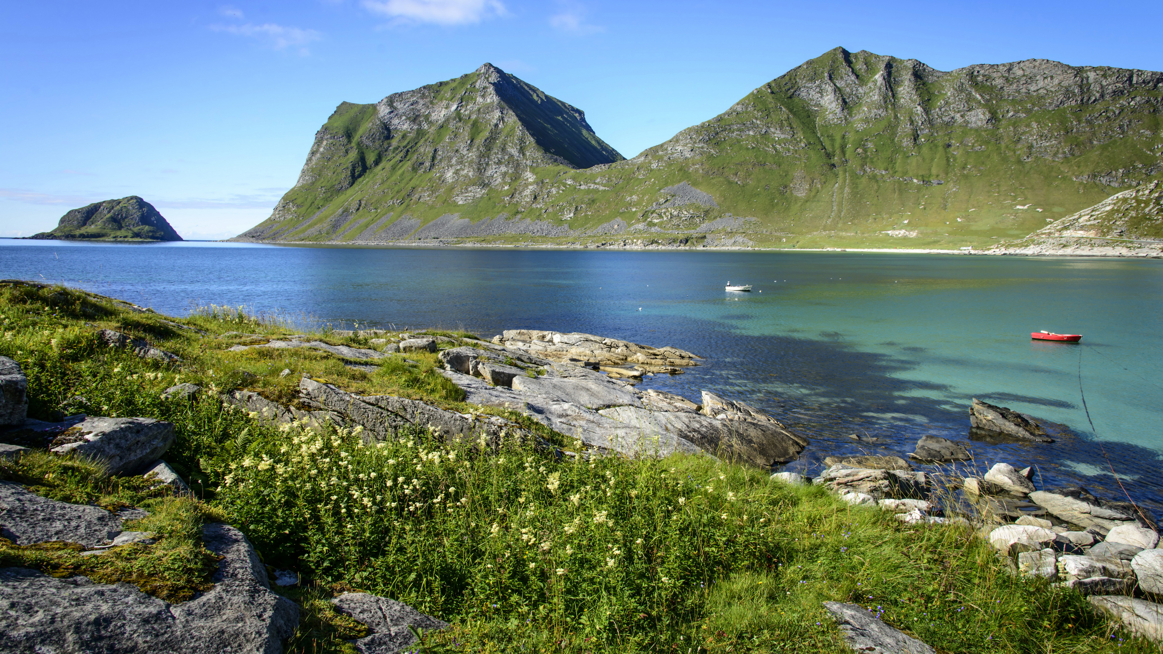 Обои Лофотен, природа, достопримечательность, гора, природный ландшафт в разрешении 3840x2160