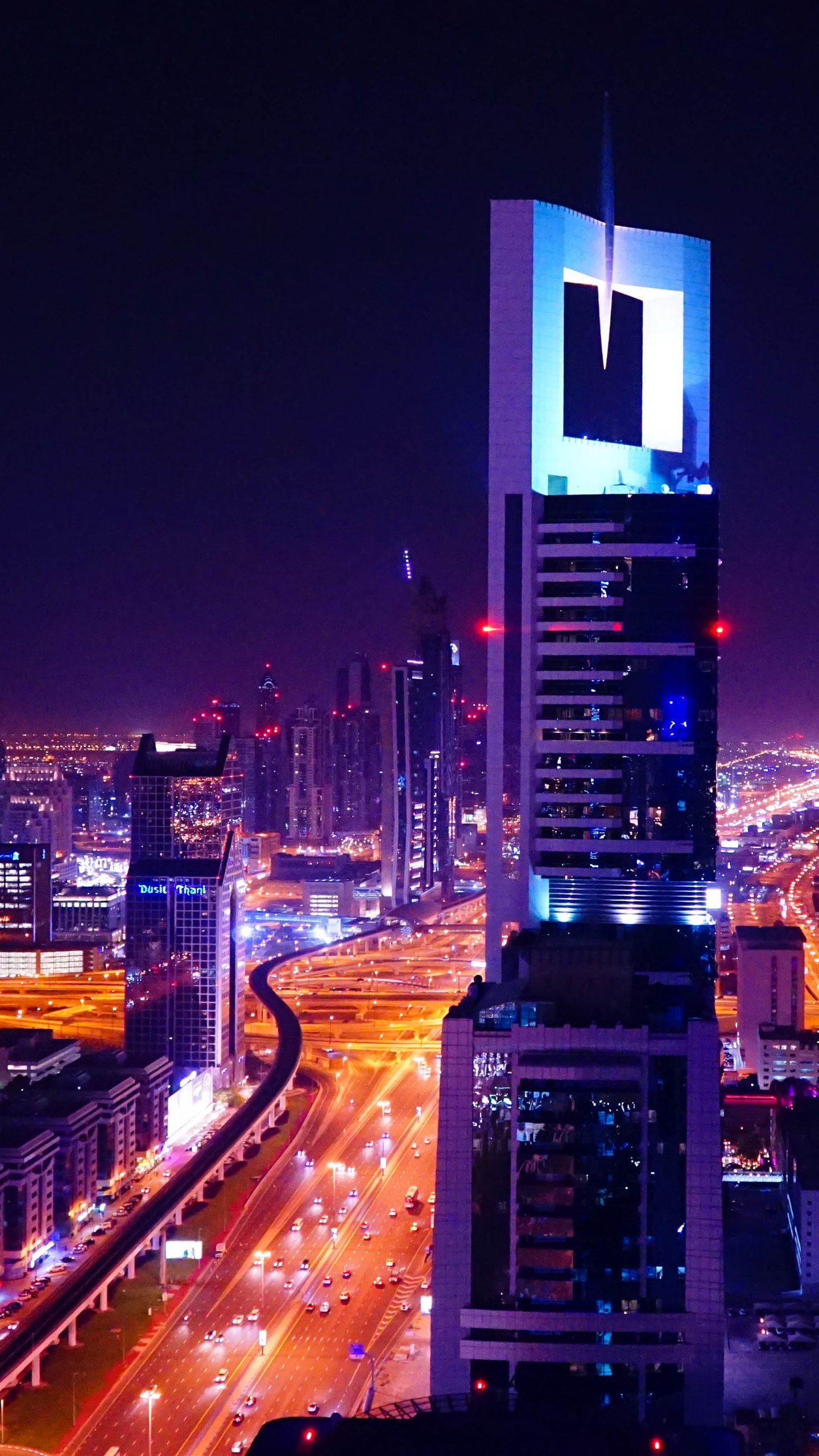 Обои смотровая площадка 43 уровня, Дубай, небоскреб, здание, башня в разрешении 1440x2560