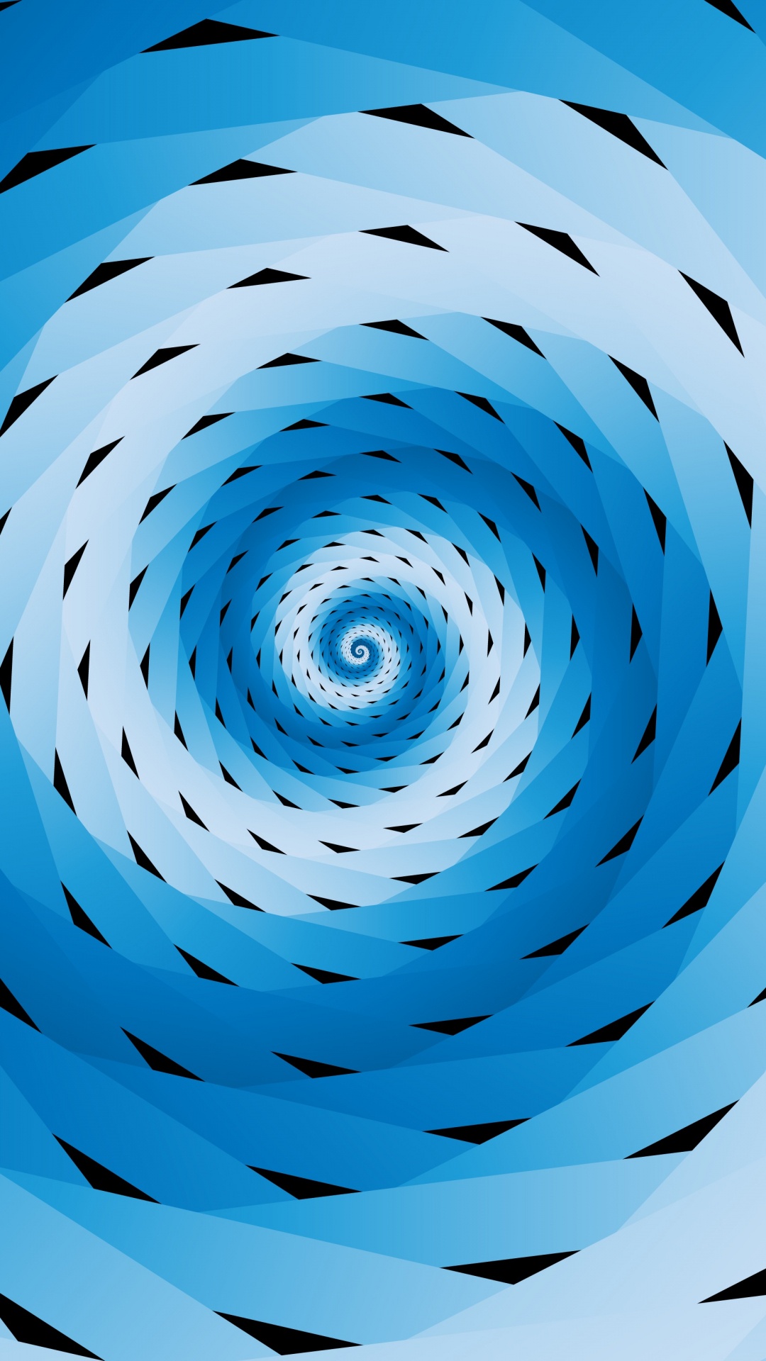 Обои вихрь, арт, электрик, синий, симметрия в разрешении 1080x1920
