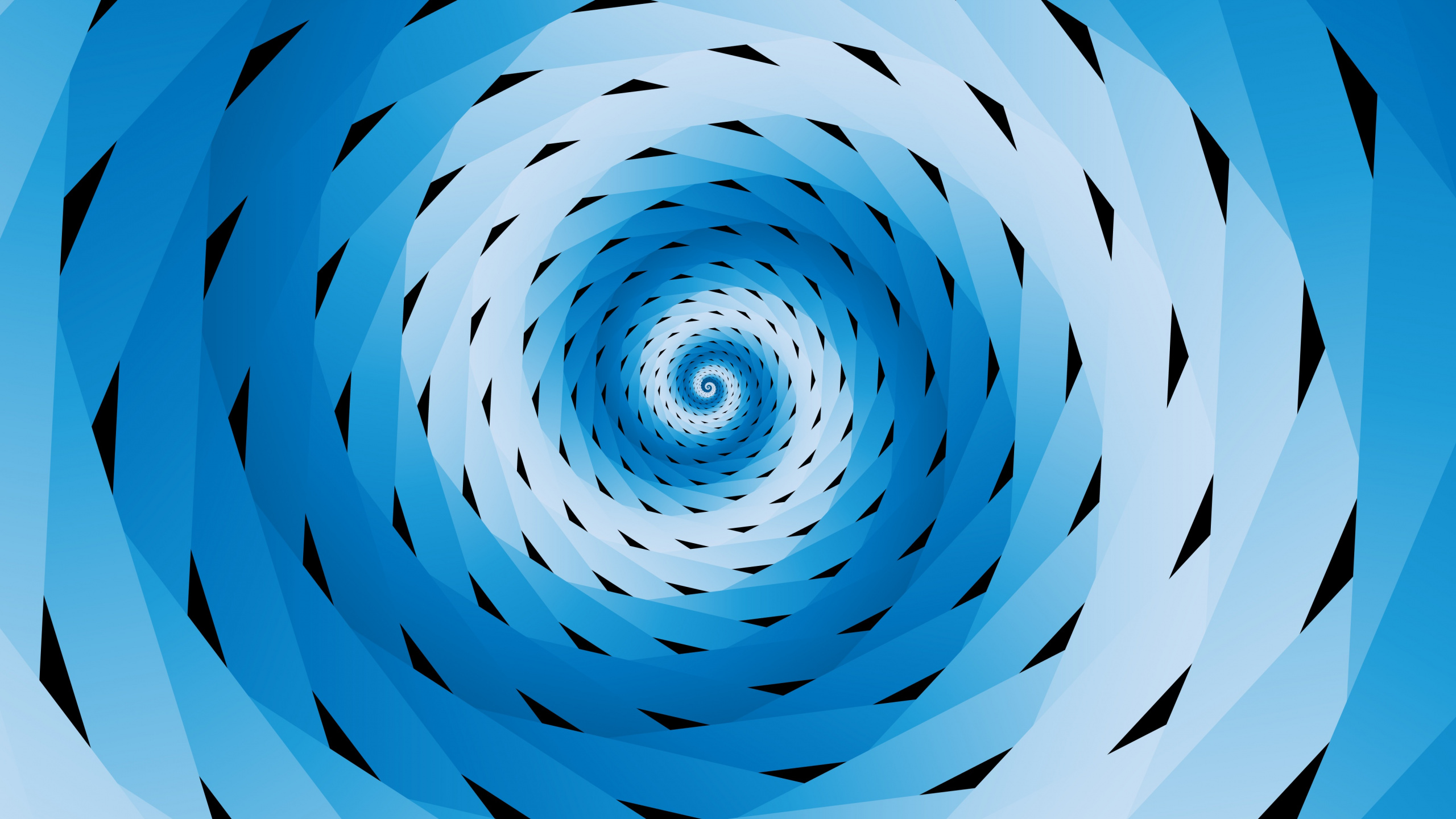 Обои вихрь, арт, электрик, синий, симметрия в разрешении 2560x1440