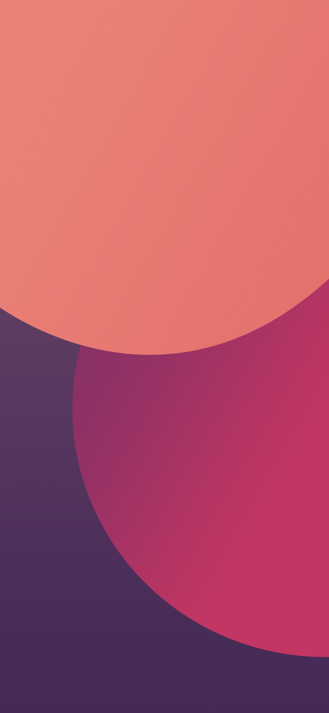 Обои Оранжевый цвет, коричневый цвет, розовый, Фиолетовый, полутона и оттенки в разрешении 1125x2436