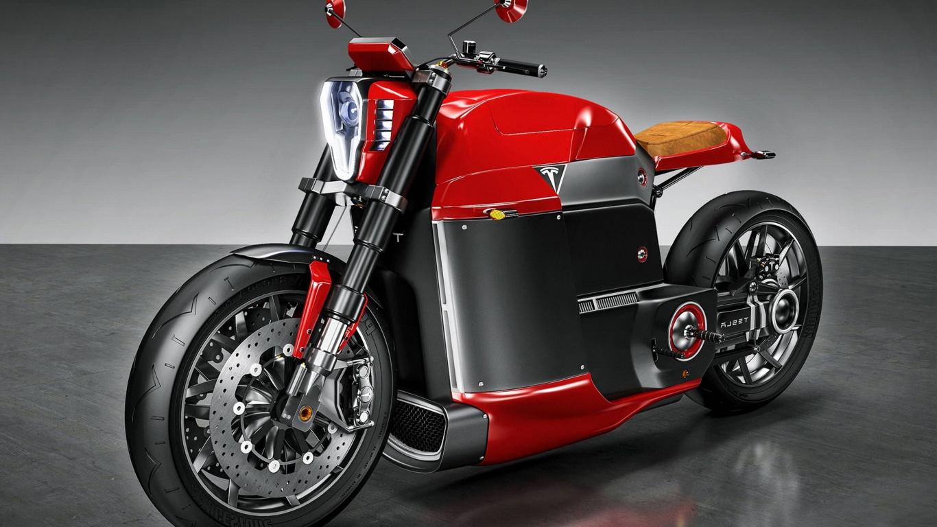 Обои Тесла электрический мотоцикл, Tesla, мотоцикл, Электрические мотоциклы и скутеры, авто в разрешении 1366x768