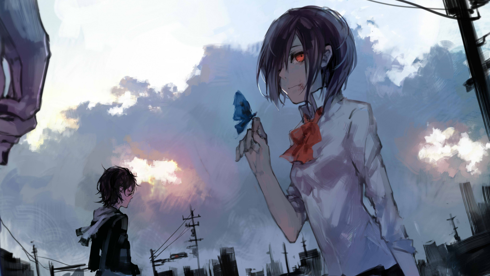 Обои Токио вурдалак, аниме, небо, вымышленный персонаж, вурдалак в разрешении 1920x1080