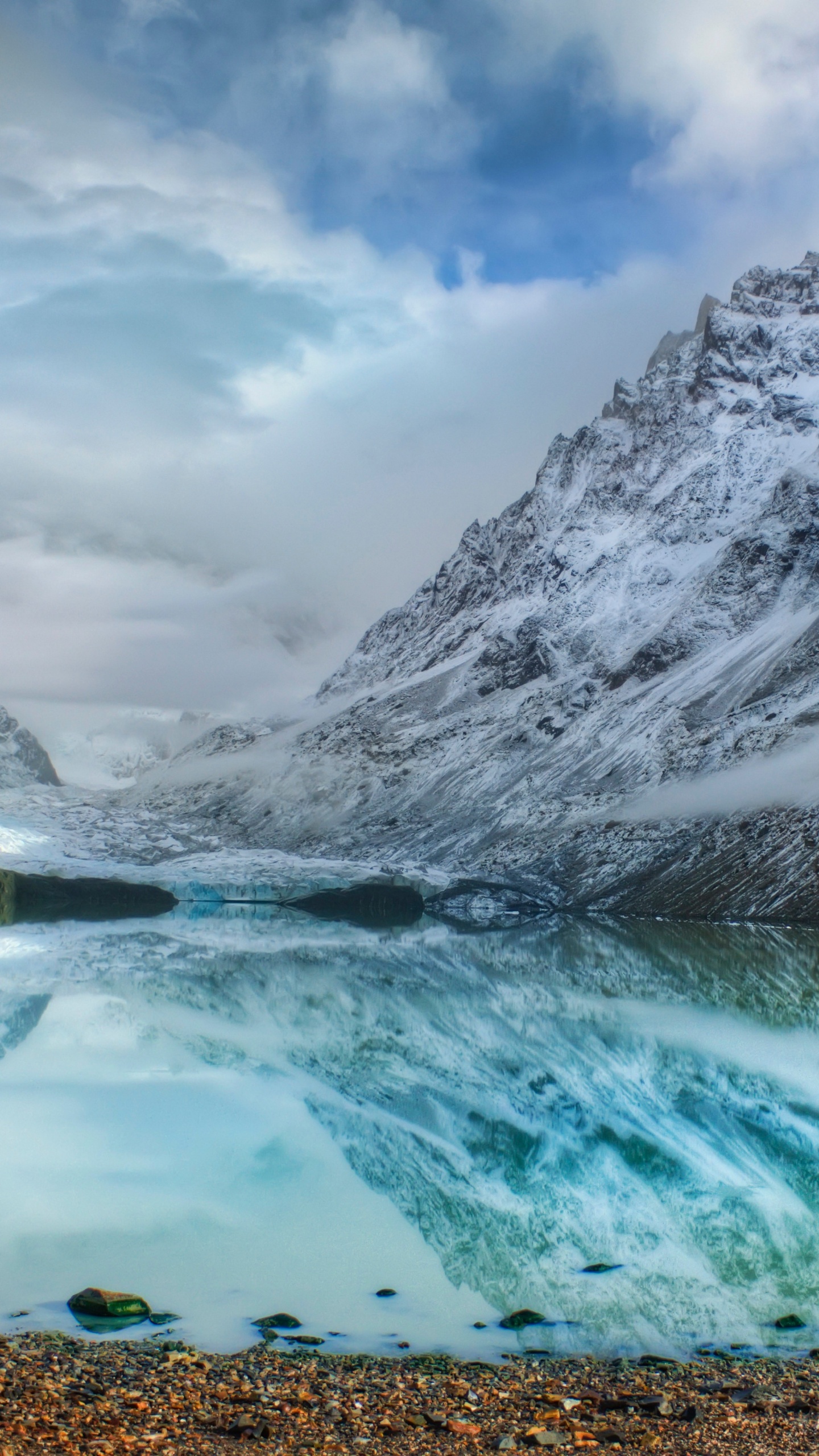 Обои Серро Торре, фитц Рой, природа, гора, вода в разрешении 1440x2560