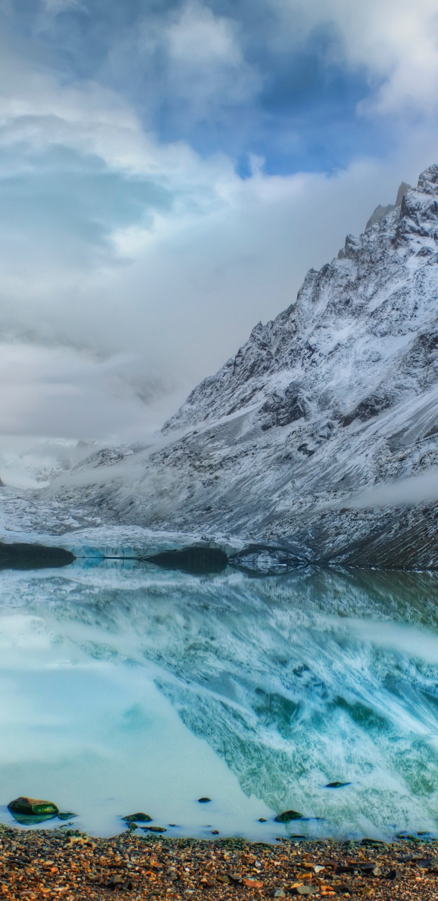 Обои Серро Торре, фитц Рой, природа, гора, вода в разрешении 1440x2960