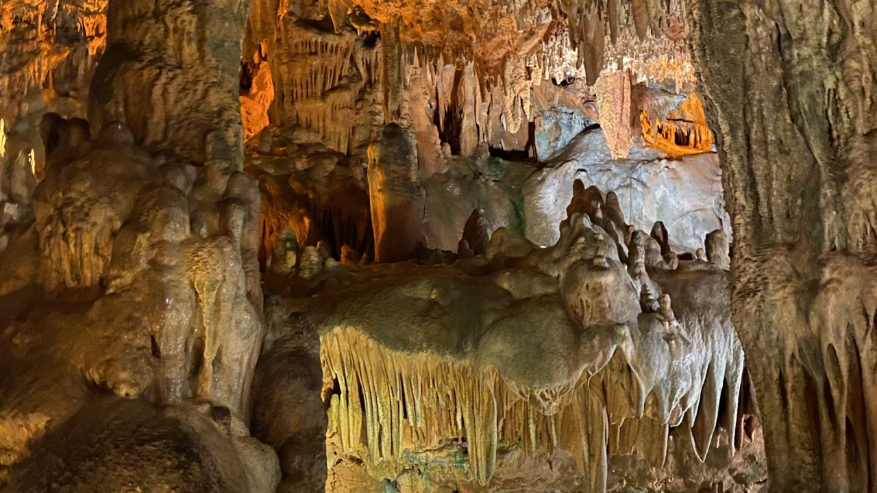 Обои Дамлата Маарас, сталактит, Speleothem, Пещеры Дамлаташ, пещера в разрешении 1280x720