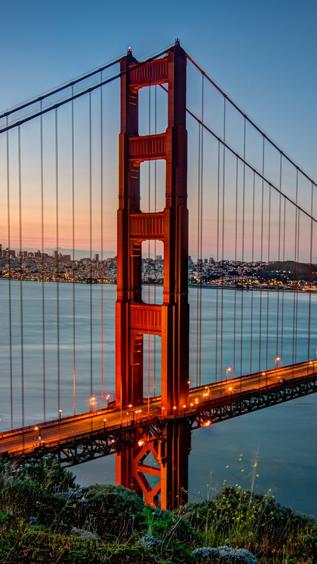 Обои мост Golden Gate, мост, вантовый мост, extradosed мост, подвесной мост в разрешении 1080x1920