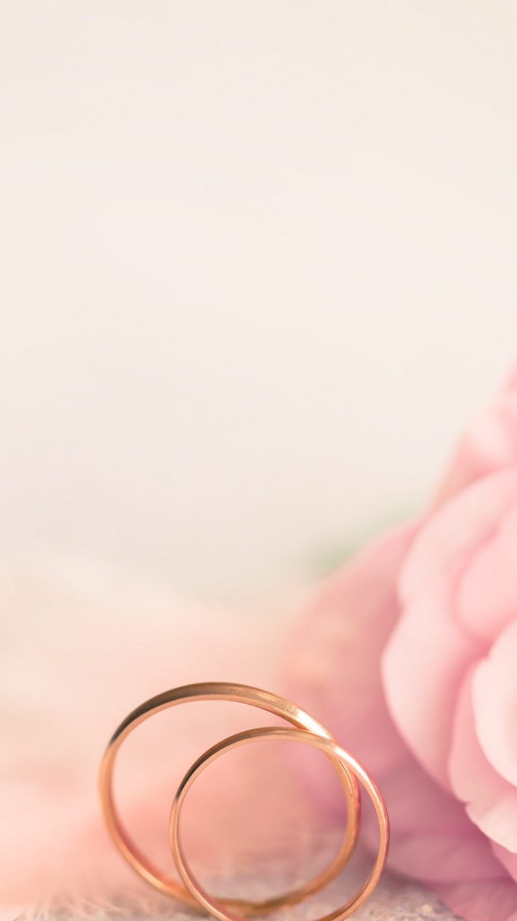 Обои обручальное кольцо, кольцо, свадьба, Роза, розовый в разрешении 750x1334