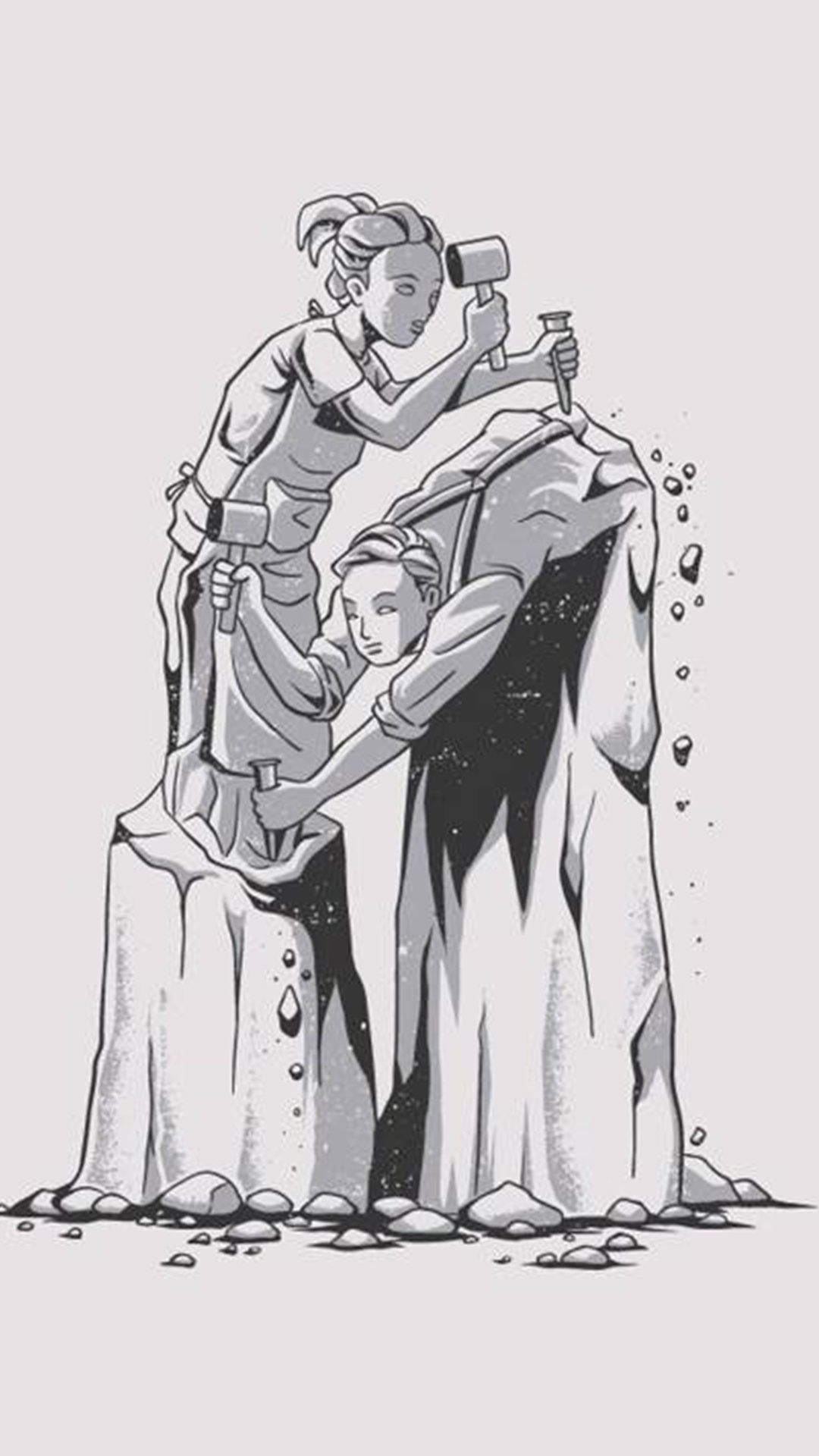 Обои иллюстрация, рукав, жест, арт, живопись в разрешении 1080x1920