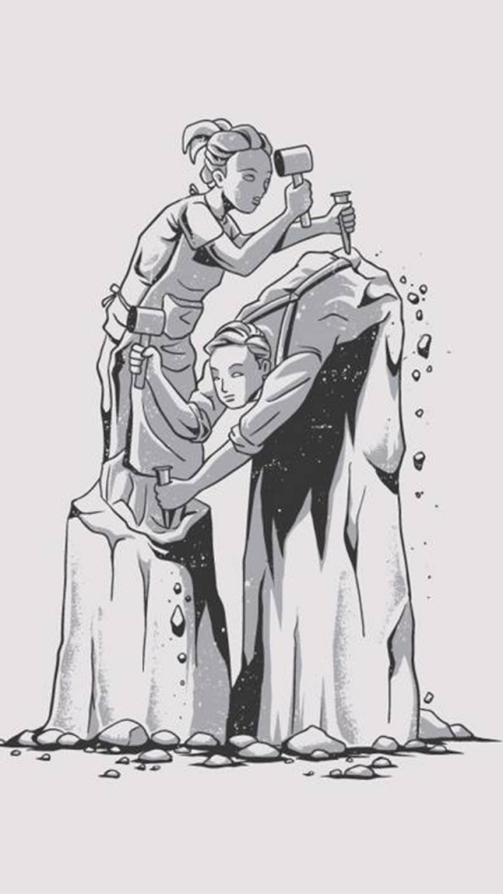 Обои иллюстрация, рукав, жест, арт, живопись в разрешении 720x1280