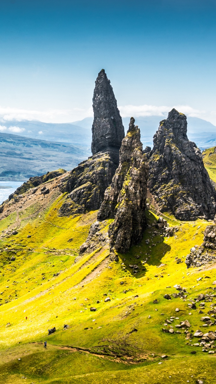 Обои Старик Сторр, Сторр, горный рельеф, гора, нагорье в разрешении 720x1280