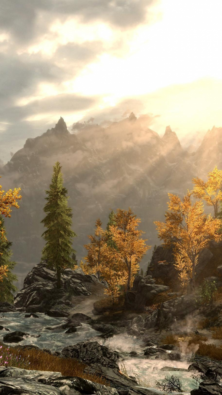 Обои природа, дерево, дикая местность, лист, осень в разрешении 750x1334