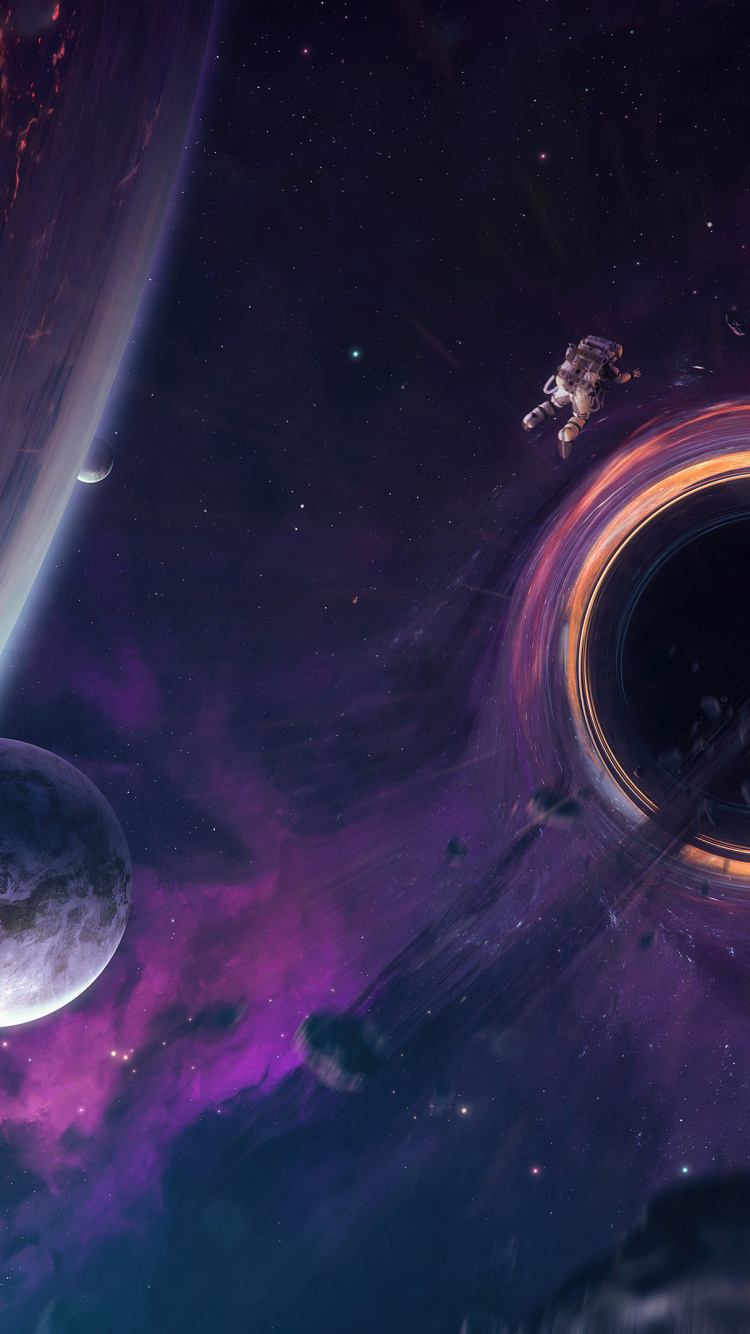 Обои атмосфера, свет, астрономический объект, арт, наука в разрешении 750x1334