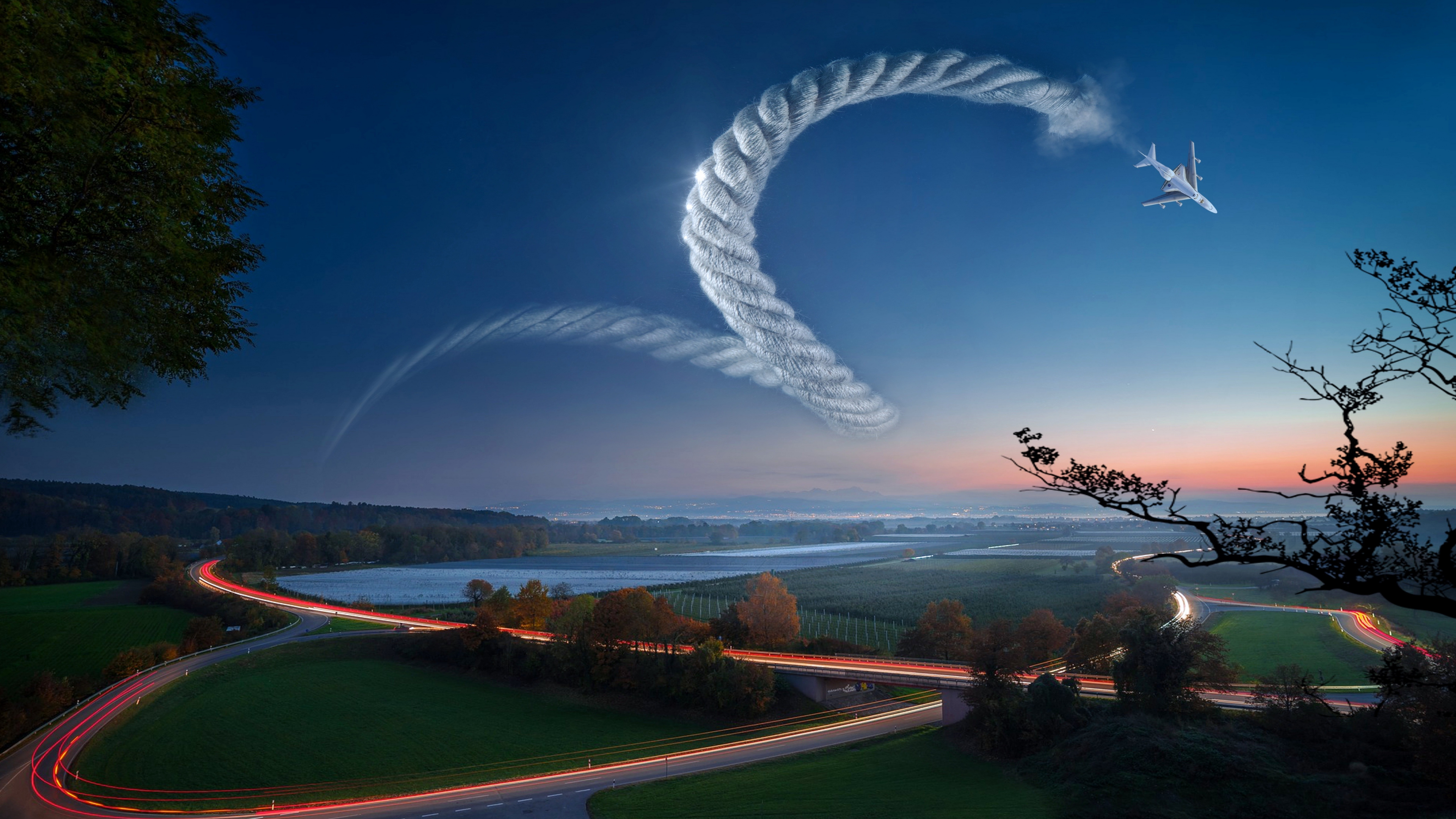 Обои природа, природный ландшафт, атмосфера, облако, пейзаж в разрешении 3840x2160