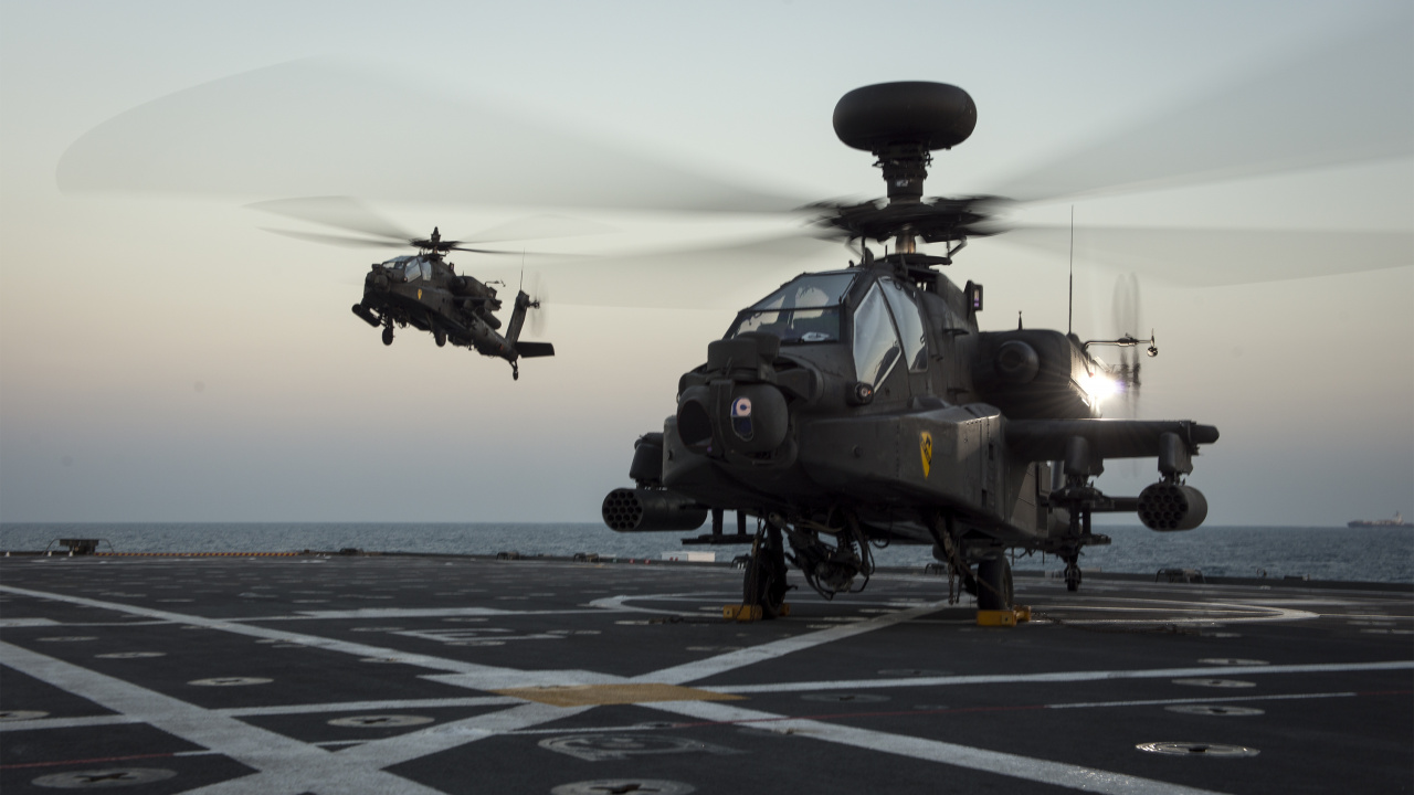 Обои вертолет, agustawestland apache, ударный вертолет, самолеты, военный вертолет в разрешении 1280x720